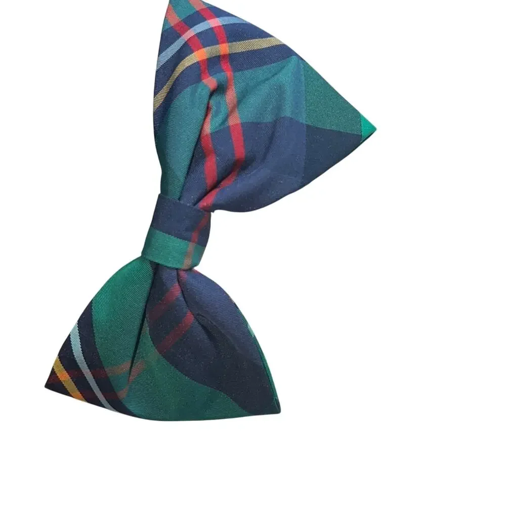 Janie and Jack Plaid Bow Headband, NWT -